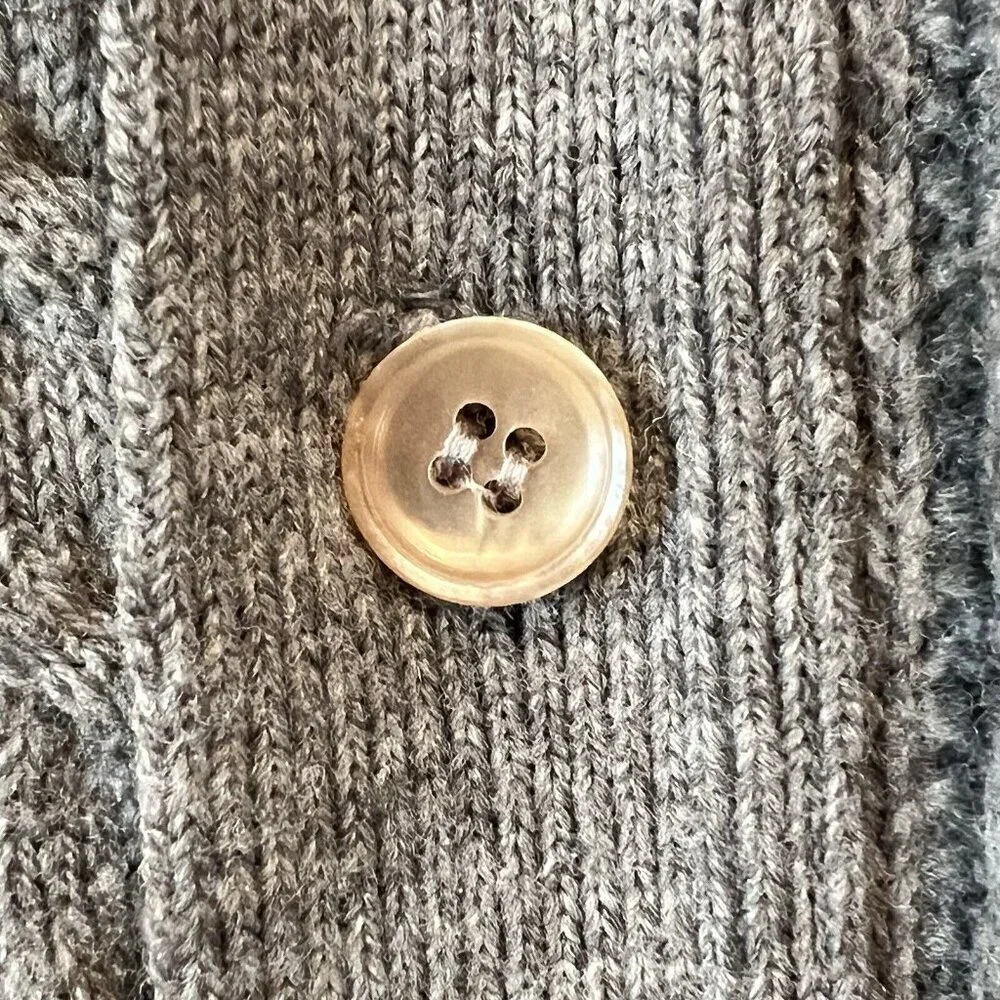 Mens Vintage Gray Cardigan Sweater Jantzen Country Squire Size Large Grandpa